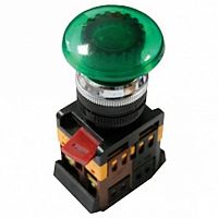 Кнопка 22 мм²  24В, IP40,  Зеленый |  код.  pbn-aela-1g-24 |  EKF